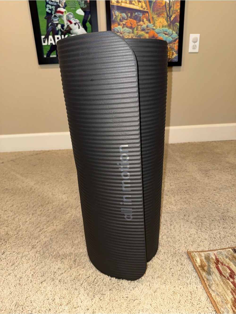 Black yoga mat